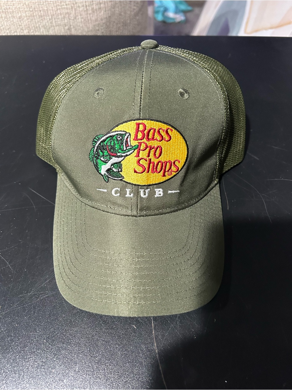 Olive Green Mesh bass pro Hat